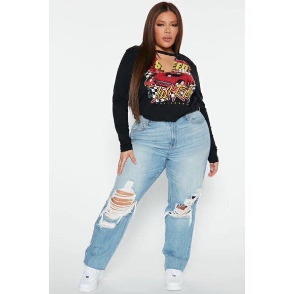 Just Ride Cut Out V-Neck Long Sleeve Cotton Tee - Black Size M RefFNB3 - Picture 5 of 11